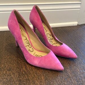Pink Suede Pumps